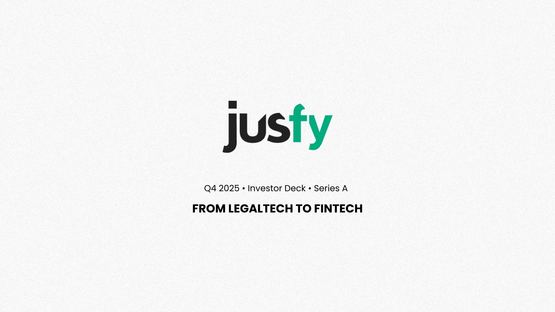 Investor deck slide 1